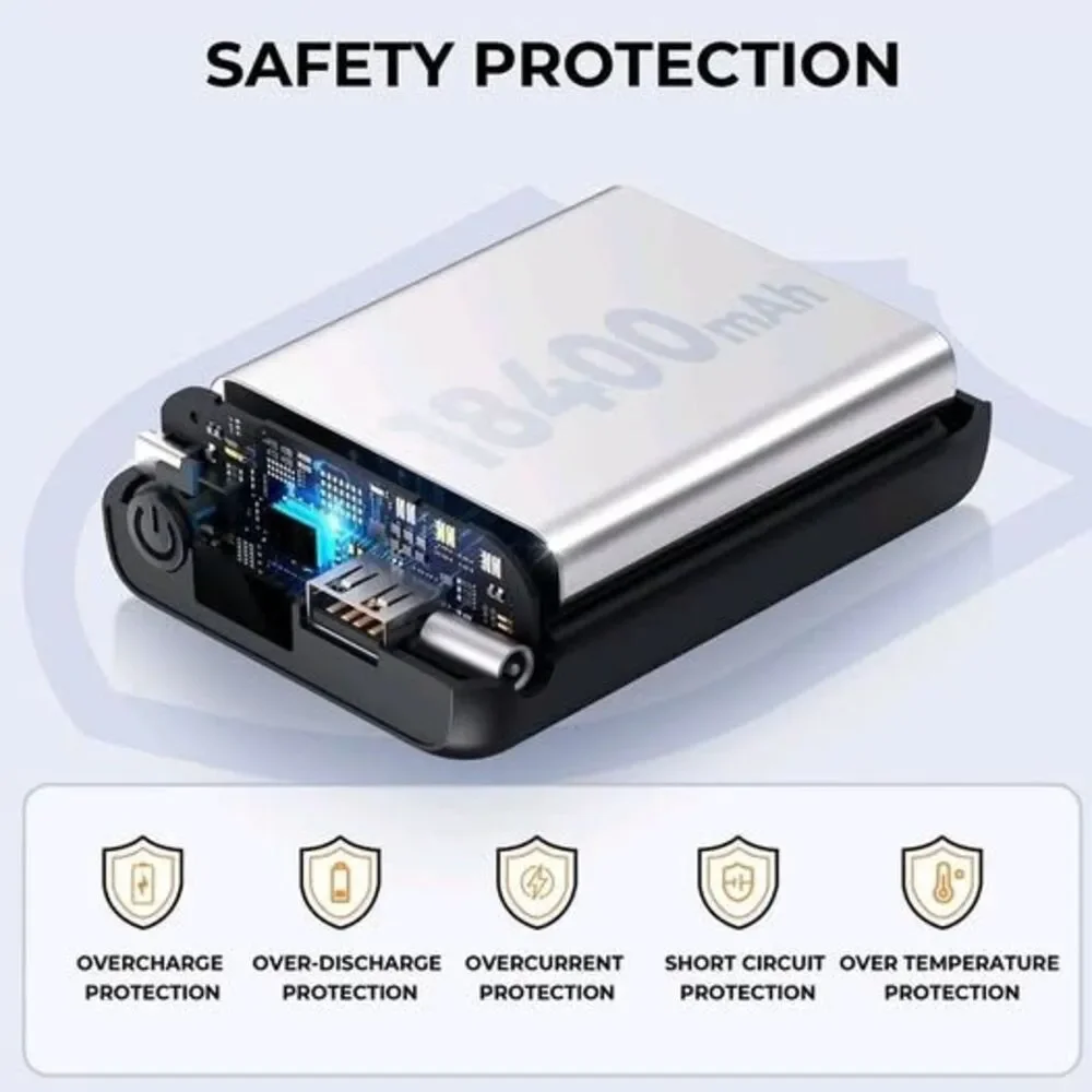 GOTOBI 12V 18400mAh Heated Jacket Battery Pack - Power Bank Black